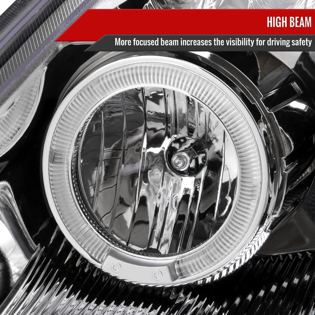 2003-2005 Nissan 350Z Dual Halo Projector Headlights (Chrome Housing/Clear Lens)