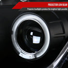 2003-2005 Nissan 350Z Dual Halo Projector Headlights (Matte Black Housing/Clear Lens)