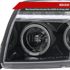 2003-2005 Toyota 4Runner Dual Halo Projector Headlights (Jet Black Housing/Clear Lens)