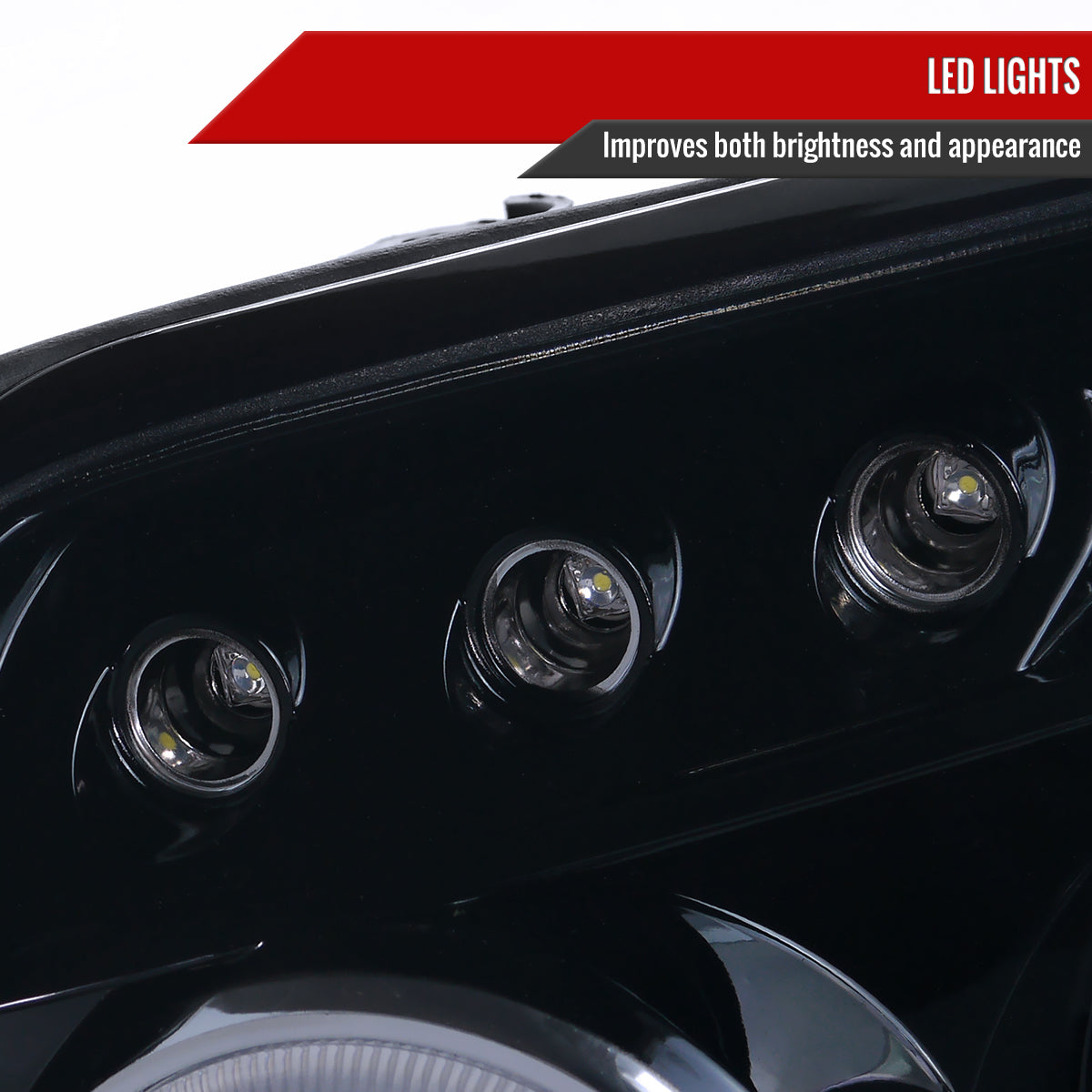 2003-2005 Toyota 4Runner Dual Halo Projector Headlights (Glossy Black Housing/Smoke Lens)