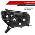 2006-2009 Toyota 4Runner SR5 Limited Projector Style Headlights (Matte Black Housing/Clear Lens)