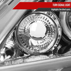 2003-2007 Honda Accord Dual Halo Projector Headlights (Chrome Housing/Clear Lens)