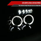 2003-2007 Honda Accord Dual Halo Projector Headlights (Glossy Black Housing/Smoke Lens)