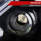 2003-2007 Honda Accord Dual Halo Projector Headlights (Glossy Black Housing/Smoke Lens)