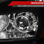 2003-2007 Honda Accord Retro Style Projector Headlights - Matte Black/Clear Lens