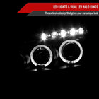 2003-2007 Honda Accord Dual Halo Projector Headlights (Matte Black Housing/Clear Lens)