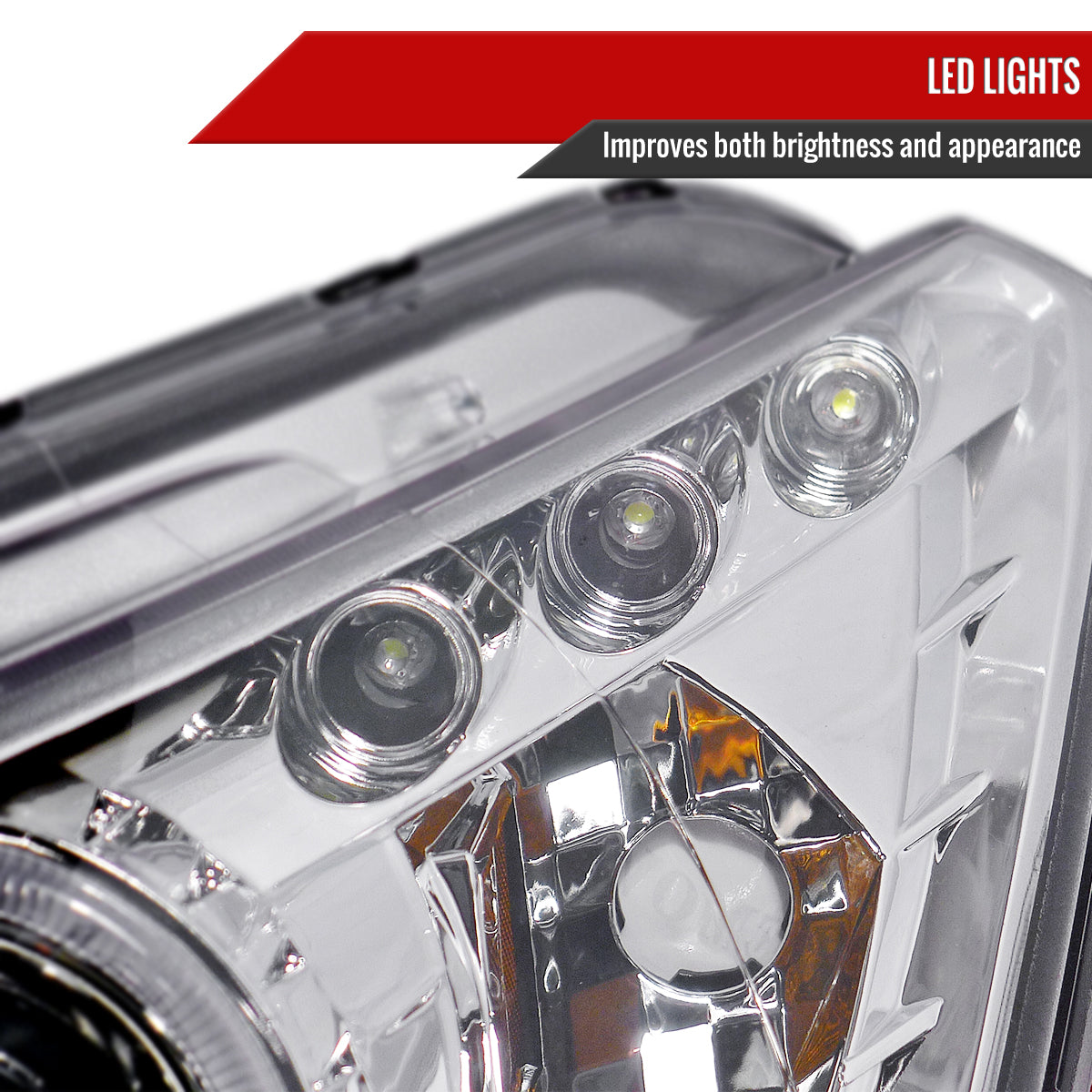 2008-2012 Honda Accord Coupe Dual Halo Projector Headlights (Chrome Housing/Clear Lens)