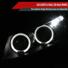2008-2012 Honda Accord Coupe Dual Halo Projector Headlights (Matte Black Housing/Clear Lens)
