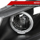 2008-2012 Honda Accord Coupe Dual Halo Projector Headlights (Matte Black Housing/Clear Lens)