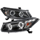 2008-2012 Honda Accord Coupe Dual Halo Projector Headlights (Matte Black Housing/Clear Lens)
