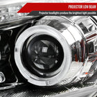2008-2012 Honda Accord Sedan Single Halo Projector Headlights w/ LED Light Strip & LED Turn Signal Lights (Chrome Housing/Clear Lens)