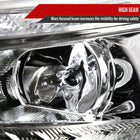 2008-2012 Honda Accord Sedan Single Halo Projector Headlights w/ LED Light Strip & LED Turn Signal Lights (Chrome Housing/Clear Lens)