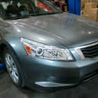 2008-2012 Honda Accord Sedan Single Halo Projector Headlights w/ LED Light Strip & LED Turn Signal Lights (Chrome Housing/Clear Lens)