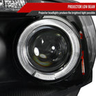 2008-2012 Honda Accord Sedan Single Halo Projector Headlights w/ LED Light Strip & LED Turn Signal Lights (Matte Black Housing/Clear Lens)