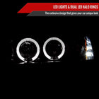 1994-1997 Honda Accord Dual Halo Projector Headlights (Glossy Black Housing/Smoke Lens)