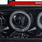 1994-1997 Honda Accord Dual Halo Projector Headlights (Glossy Black Housing/Smoke Lens)