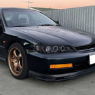 1994-1997 Honda Accord Dual Halo Projector Headlights (Glossy Black Housing/Smoke Lens)