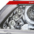 1998-2002 Honda Accord Dual Halo Projector Headlights (Chrome Housing/Clear Lens)