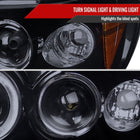 1998-2002 Honda Accord Dual Halo Projector Headlights (Glossy Black Housing/Smoke Lens)