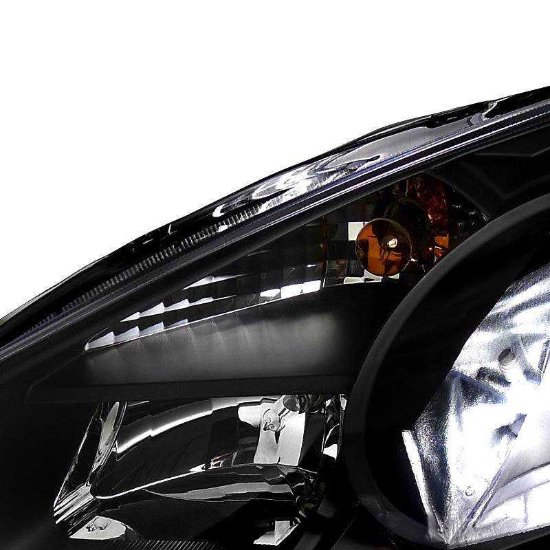 2005-2006 Nissan Altima Projector Headlights w/ Amber Reflectors (Matte Black Housing/Clear Lens)