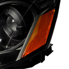 2005-2006 Nissan Altima Projector Headlights w/ Amber Reflectors (Matte Black Housing/Clear Lens)