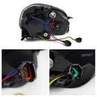 2005-2006 Nissan Altima Projector Headlights w/ Amber Reflectors (Matte Black Housing/Clear Lens)