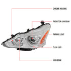 2013-2015 Nissan Altima Sedan Projector Headlights w/ Amber Reflectors (Chrome Housing/Clear Lens)