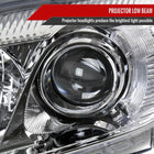 2010-2011 Toyota Camry Factory Style Projector Headlights - Chrome/Clear Lens