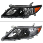 2010-2011 Toyota Camry Factory Style Projector Headlights - Matte Black/Clear Lens