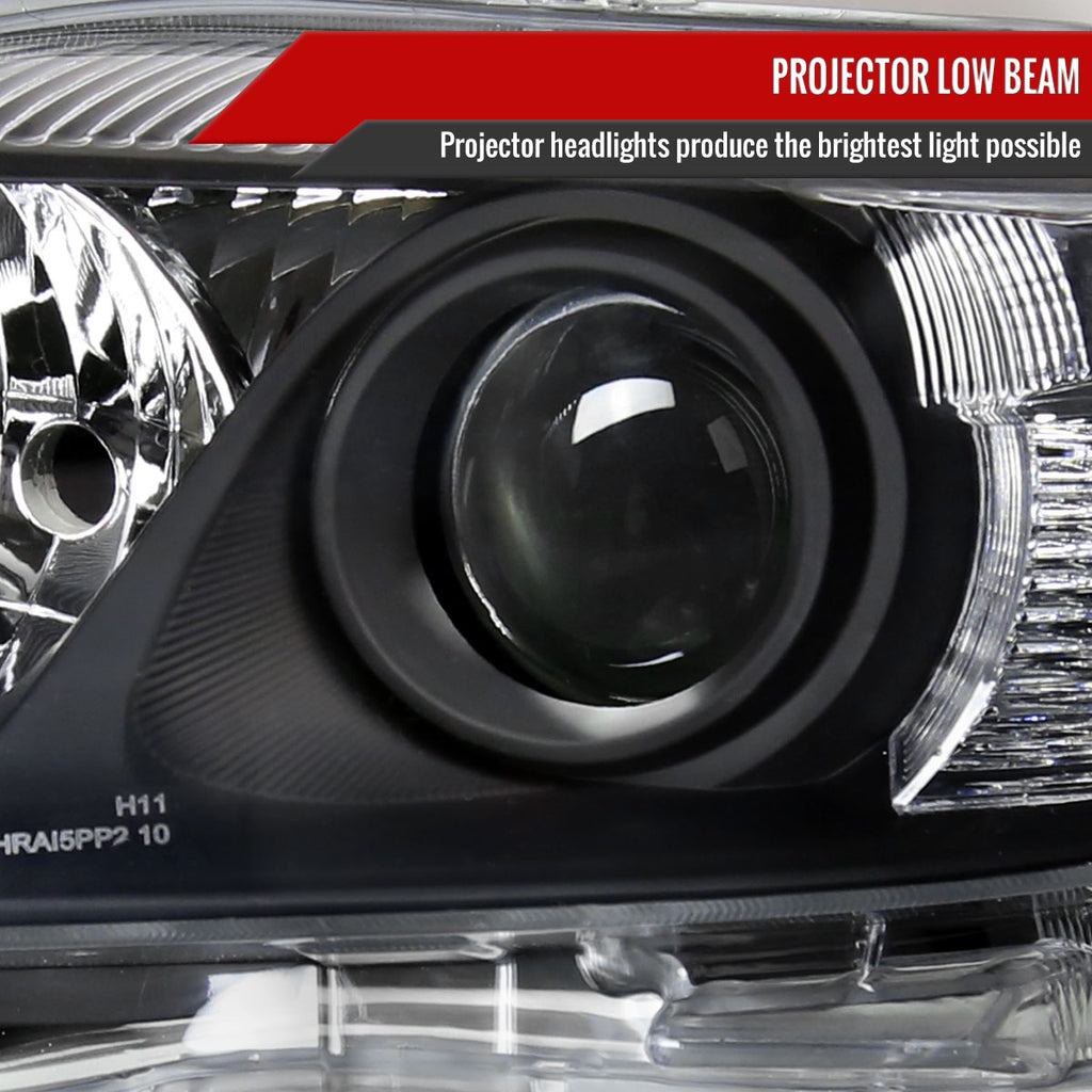2010-2011 Toyota Camry Factory Style Projector Headlights - Matte Black/Clear Lens