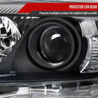 2010-2011 Toyota Camry Factory Style Projector Headlights - Matte Black/Clear Lens