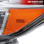 2012-2014 Toyota Camry Projector Headlights w/ Amber Reflectors (Chrome Housing/Clear Lens)