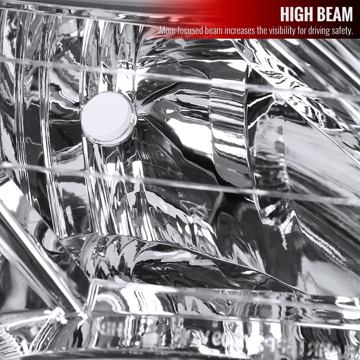 2012-2014 Toyota Camry Projector Headlights w/ Amber Reflectors - Passenger Side Only (Chrome Housing/Clear Lens)