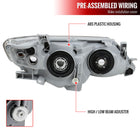 2012-2014 Toyota Camry Projector Headlight w/ Amber Reflector - Driver Side Only (Jet Black Housing/Clear Lens)