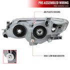 2012-2014 Toyota Camry Projector Headlights w/ Amber Reflectors - Passenger Side Only (Chrome Housing/Clear Lens)