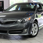 2012-2014 Toyota Camry Projector Headlight w/ Amber Reflector - Driver Side Only (Jet Black Housing/Clear Lens)