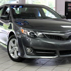 2012-2014 Toyota Camry Projector Headlight w/ Amber Reflector - Passenger Side Only (Jet Black Housing/Clear Lens)