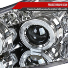 2003-2008 Toyota Corolla Dual Halo Projector Headlights (Chrome Housing/Clear Lens)