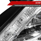 2011-2013 Toyota Corolla Projector Headlights w/ LED Light Strip (Chrome Housing/Clear Lens)