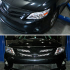 2011-2013 Toyota Corolla Projector Headlights w/ LED Light Strip (Chrome Housing/Clear Lens)