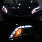 2011-2013 Toyota Corolla Projector Headlights w/ LED Light Strip (Chrome Housing/Clear Lens)