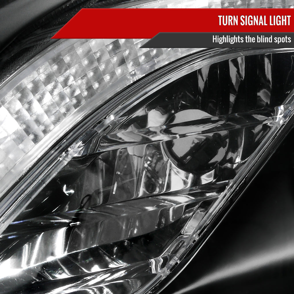2011-2013 Toyota Corolla Projector Headlights w/ LED Light Strip (Matte Black Housing/Clear Lens)