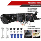 1993-1997 Toyota Corolla Dual Halo Projector Headlights (Glossy Black Housing/Smoke Lens)