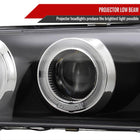 1993-1997 Toyota Corolla Dual Halo Projector Headlights (Matte Black Housing/Clear Lens)