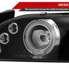 1993-1997 Toyota Corolla Dual Halo Projector Headlights (Matte Black Housing/Clear Lens)