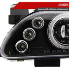 1993-1997 Toyota Corolla Dual Halo Projector Headlights (Matte Black Housing/Clear Lens)