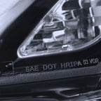 2007-2011 Honda CRV LED Bar Projector Headlights (Glossy Black Housing/Smoke Lens)
