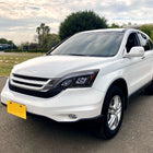 2007-2011 Honda CRV LED Bar Projector Headlights (Glossy Black Housing/Smoke Lens)