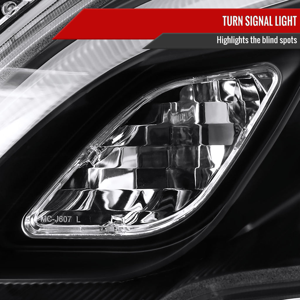 2007-2011 Honda CRV LED Bar Projector Headlights (Matte Black Housing/Clear Lens)