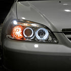 2001-2003 Honda Civic Dual Halo Projector Headlights (Chrome Housing/Clear Lens)